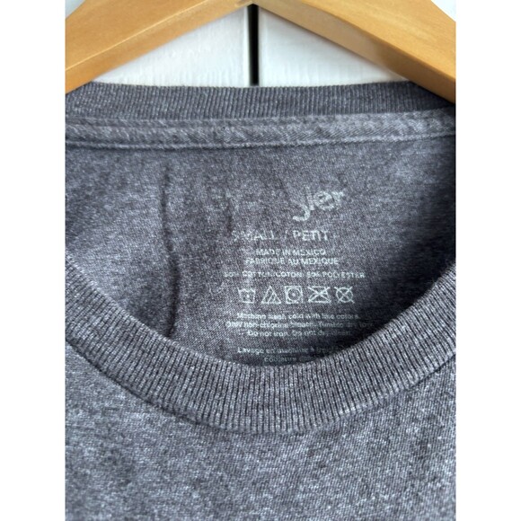 Wrangler T-Shirt Cropped Women’s Small Gray Short Sleeve Graphic Round Neck - Picture 3 of 4